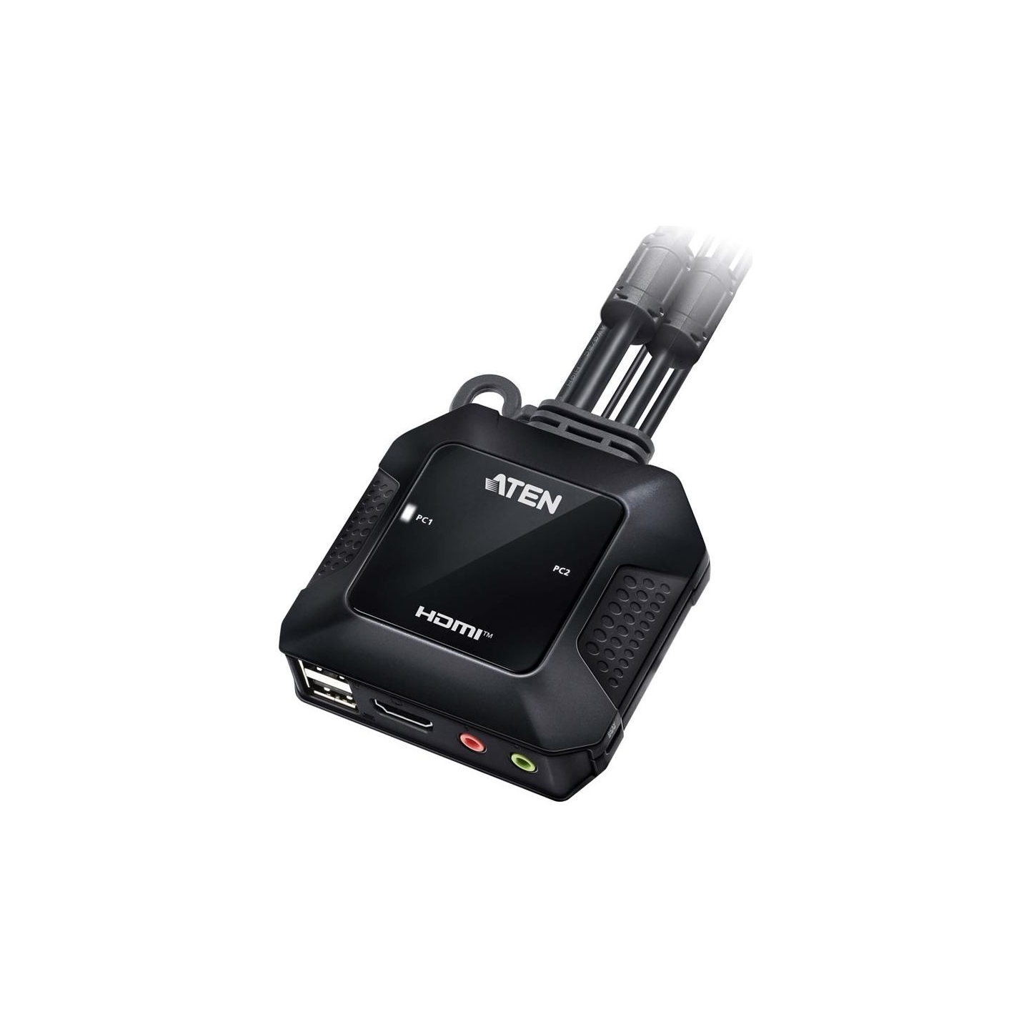 Aten | 2-Port USB 4K HDMI Cable KVM Switch with Remote Port Selector | CS22H-AT