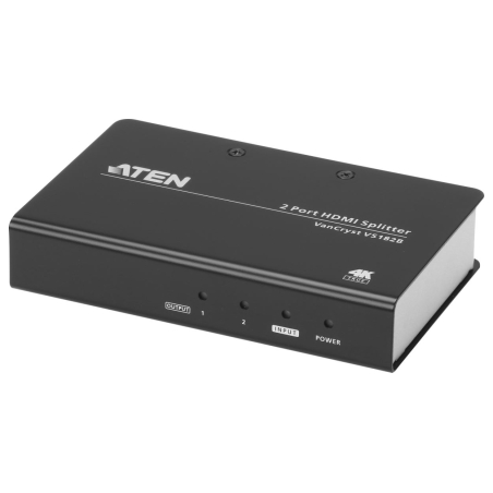 Aten | 2-Port True 4K HDMI Splitter | VS182B | Input: 1 x HDMI Type A Female; Output: 2 x HDMI Type A Female