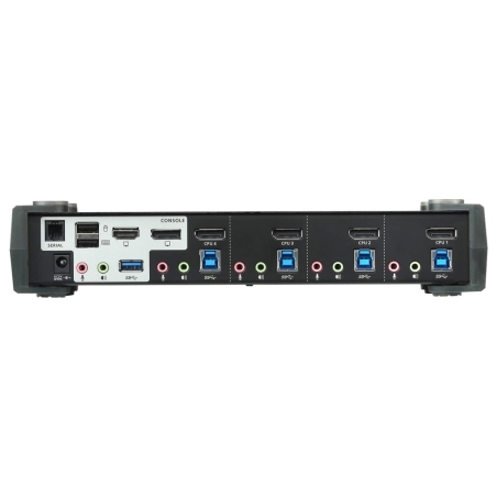 Aten | 4-Port USB3.0 4K DisplayPort KVMP Switch with Built-in MST Hub | CS1924M