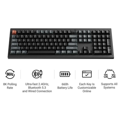 Keychron KEYBOARD WRL V6 ULTRA/BLACK V6U-D1 KEYCHRON