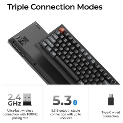 Keychron KEYBOARD WRL V6 ULTRA/BLACK V6U-D1 KEYCHRON