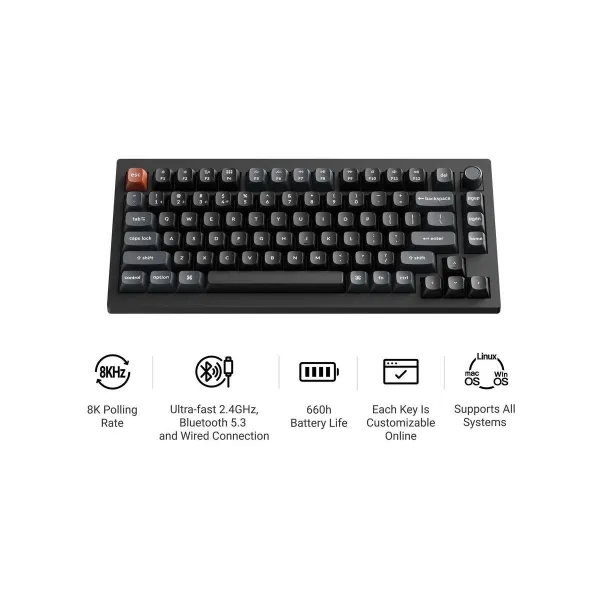 Keychron KEYBOARD WRL V1 ULTRA/BLACK V1U-D3 KEYCHRON