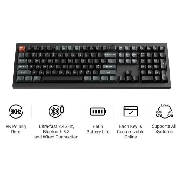 Keychron KEYBOARD WRL V6 ULTRA/BLACK V6U-D4 KEYCHRON