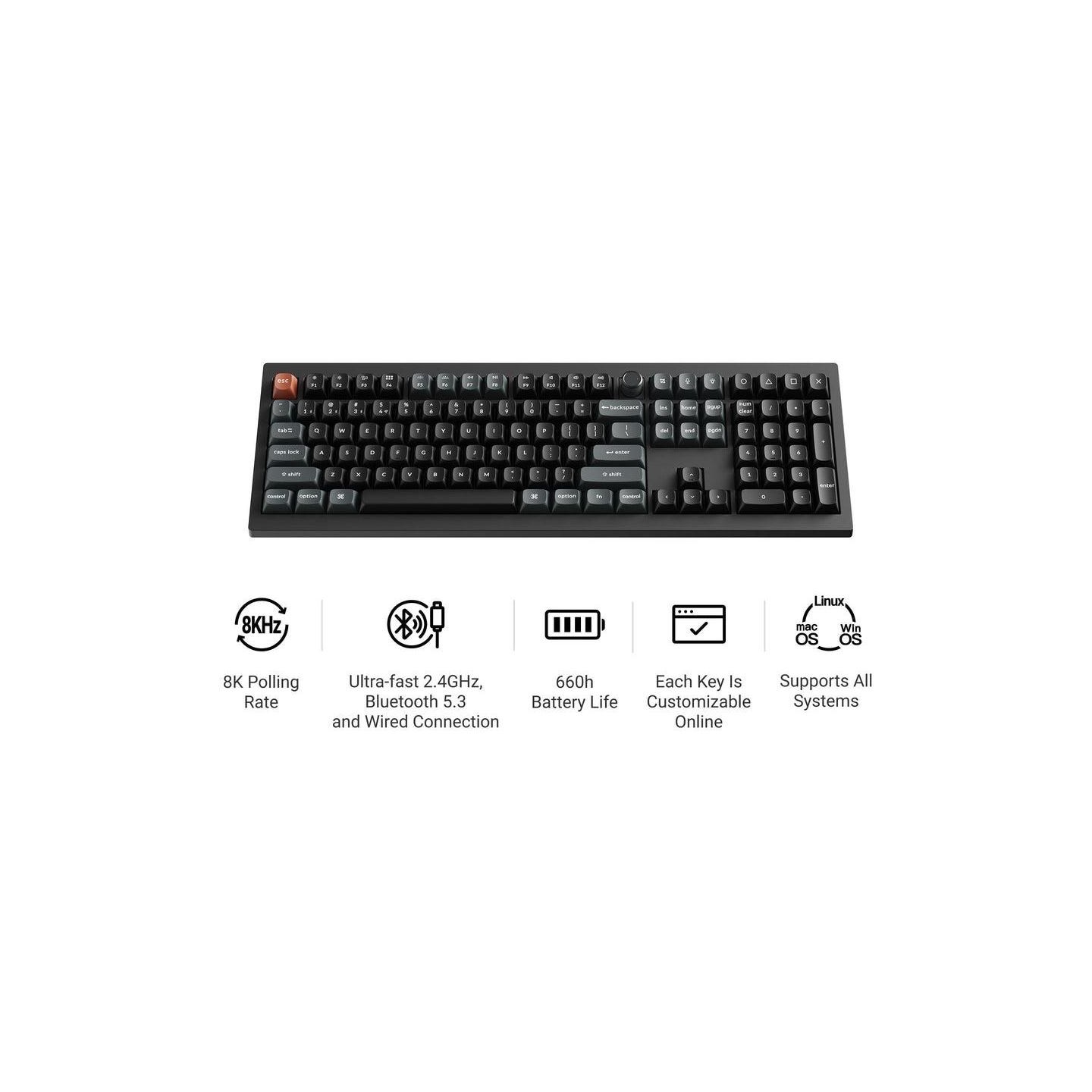 Keychron KEYBOARD WRL V6 ULTRA/BLACK V6U-D4 KEYCHRON