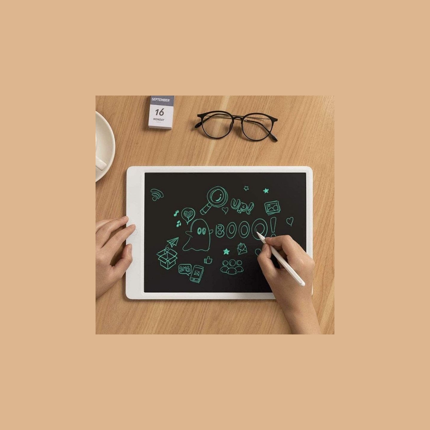 Xiaomi | Mi LCD Writing Tablet | 13.5 " | LCD | Black Board/Green Font | It has no memory - you write one page, then delete it c