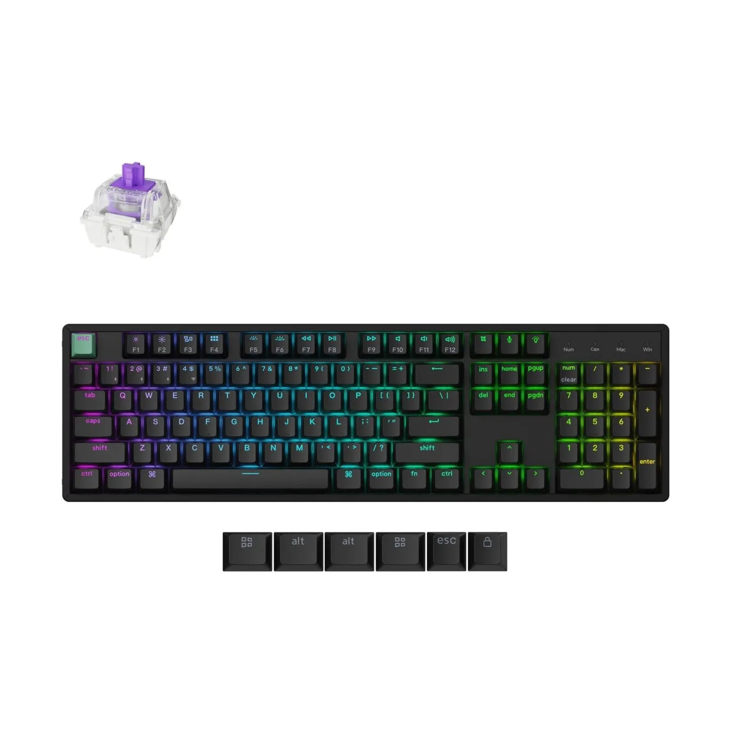 Keychron KEYBOARD WRL K10 HE/BLACK K10H-J1 KEYCHRON