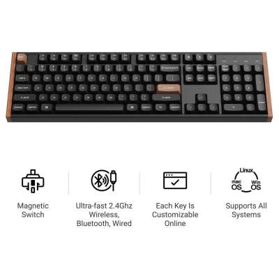 Keychron KEYBOARD WRL K10 HE/BLACK K10H-J1 KEYCHRON