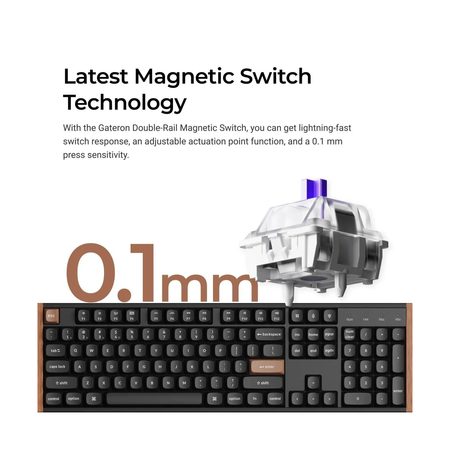 Keychron KEYBOARD WRL K10 HE/BLACK K10H-J1 KEYCHRON