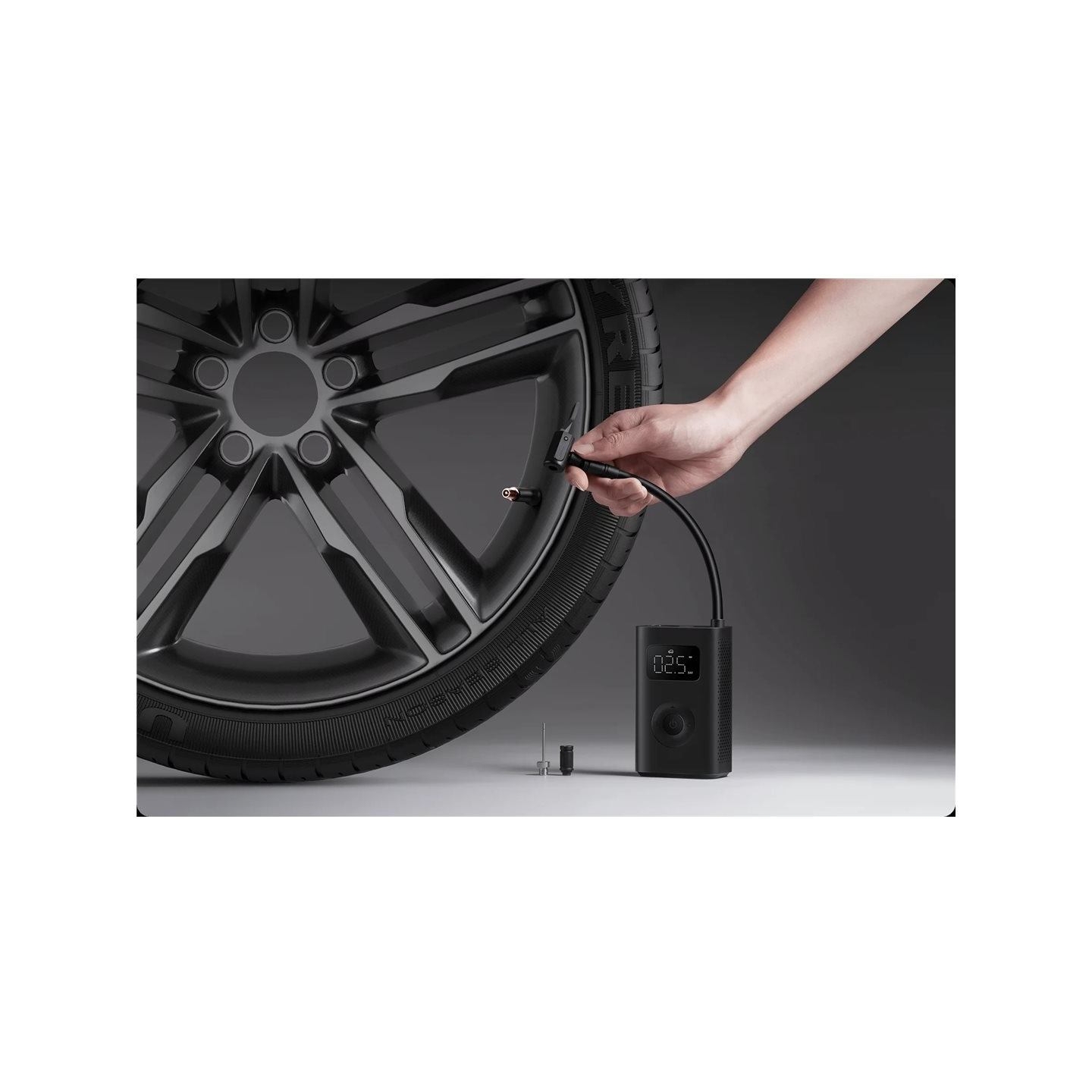 Xiaomi | Portable Electric Air Compressor 2 | Preset pressure, stops when full; Digital tire pressure detection; Inflation press