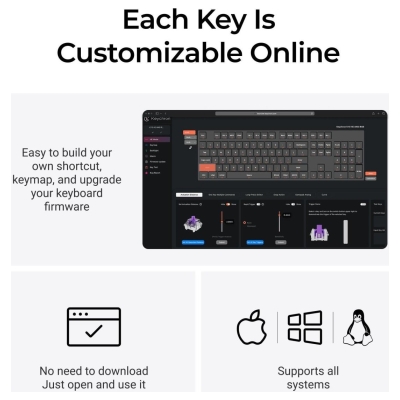 Keychron KEYBOARD WRL K10 HE/BLACK K10H-J1 KEYCHRON