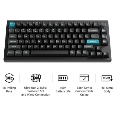 Keychron KEYBOARD WRL Q1 ULTRA/BLACK Q1U-M1 KEYCHRON