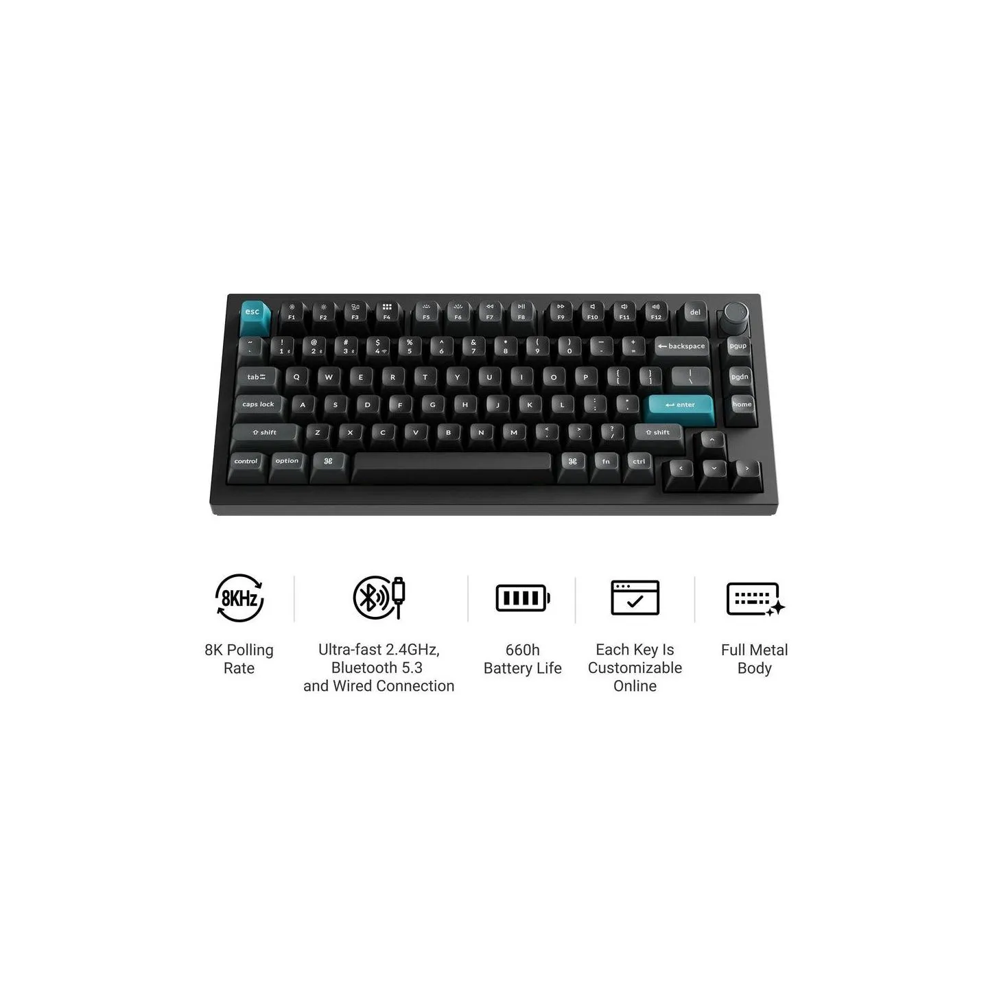 Keychron KEYBOARD WRL Q1 ULTRA/BLACK Q1U-M1 KEYCHRON