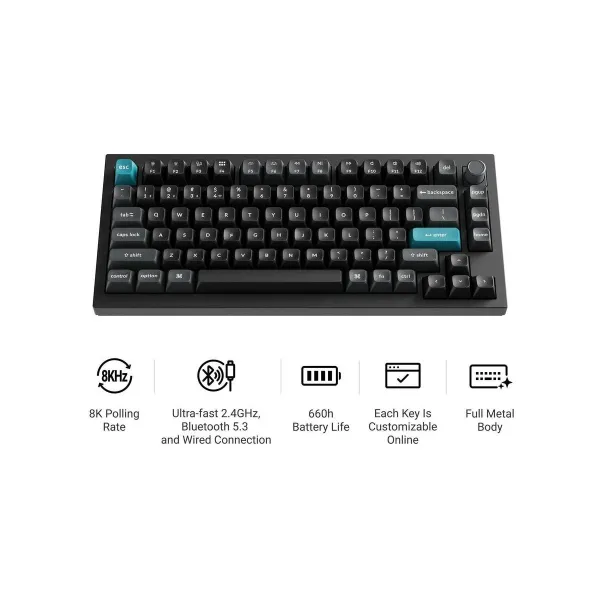 Keychron KEYBOARD WRL Q1 ULTRA/BLACK Q1U-M4 KEYCHRON