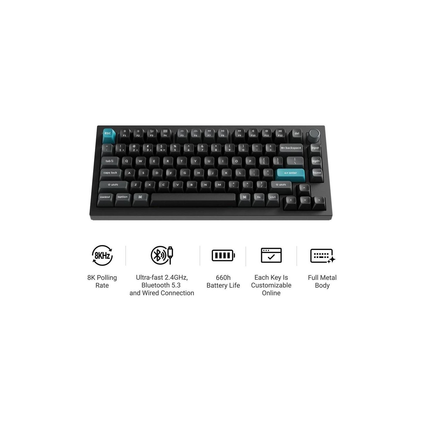 Keychron KEYBOARD WRL Q1 ULTRA/BLACK Q1U-M3 KEYCHRON