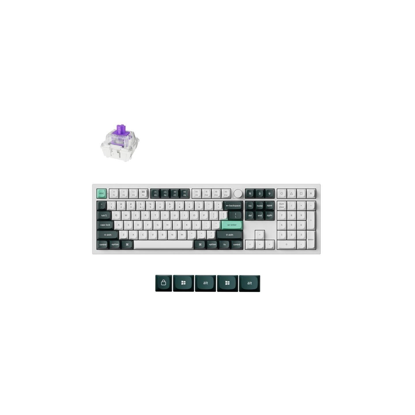 Keychron KEYBOARD WRL Q6 HE RGB/SHELL WHITE Q6H-P1 KEYCHRON