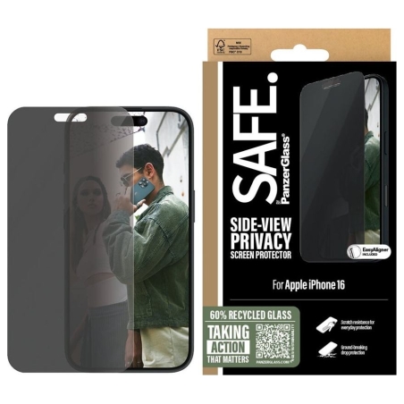 Panzerglass Screen protector | Apple | iPhone 16 | Glass | Black | Ultra-Wide Fit