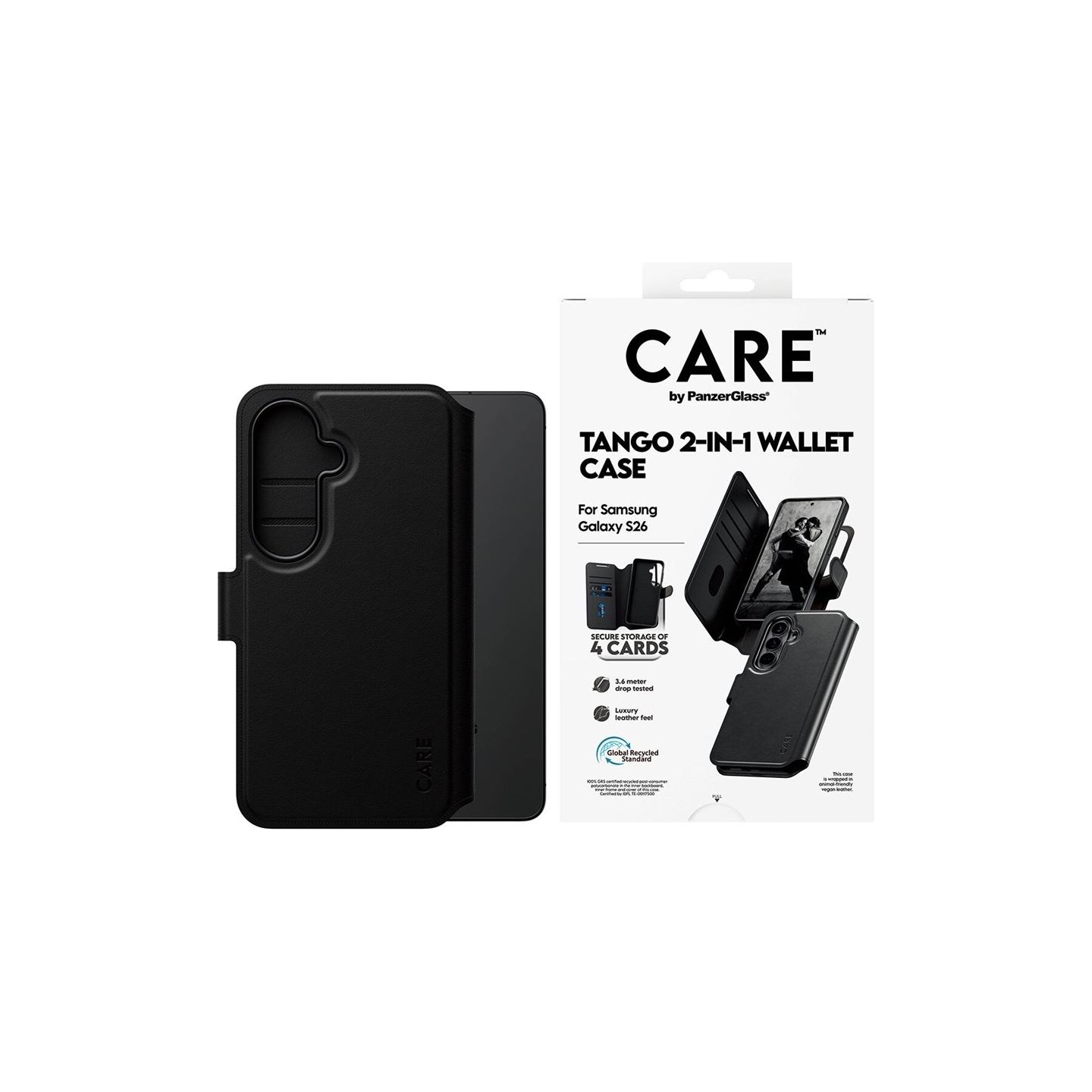 Panzerglass CARE by PanzerGlass Tango 2-in-1 Wallet Case w. Qi Samsung New Galaxy S26 | PanzerGlass