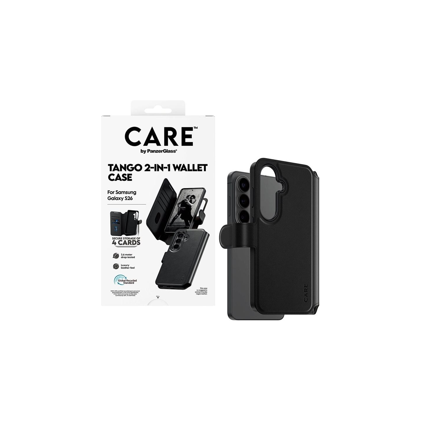 Panzerglass CARE by PanzerGlass Tango 2-in-1 Wallet Case w. Qi Samsung New Galaxy S26 | PanzerGlass