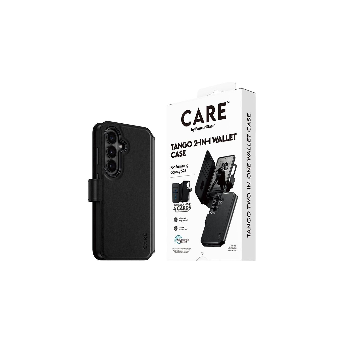 Panzerglass CARE by PanzerGlass Tango 2-in-1 Wallet Case w. Qi Samsung New Galaxy S26 | PanzerGlass