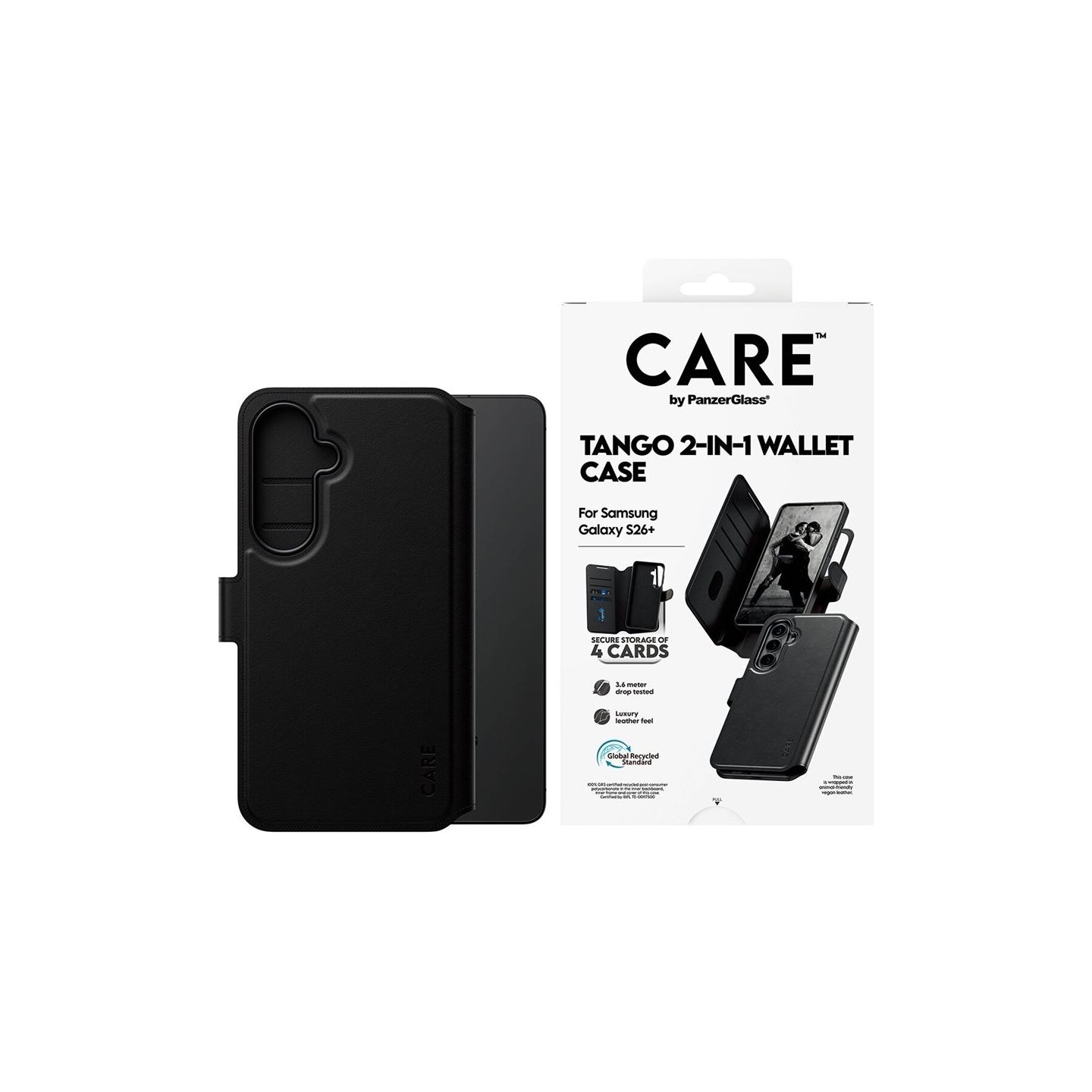 Panzerglass CARE by PanzerGlass Tango 2-in-1 Wallet Case w. Qi Samsung New Galaxy S26 Plus | PanzerGlass