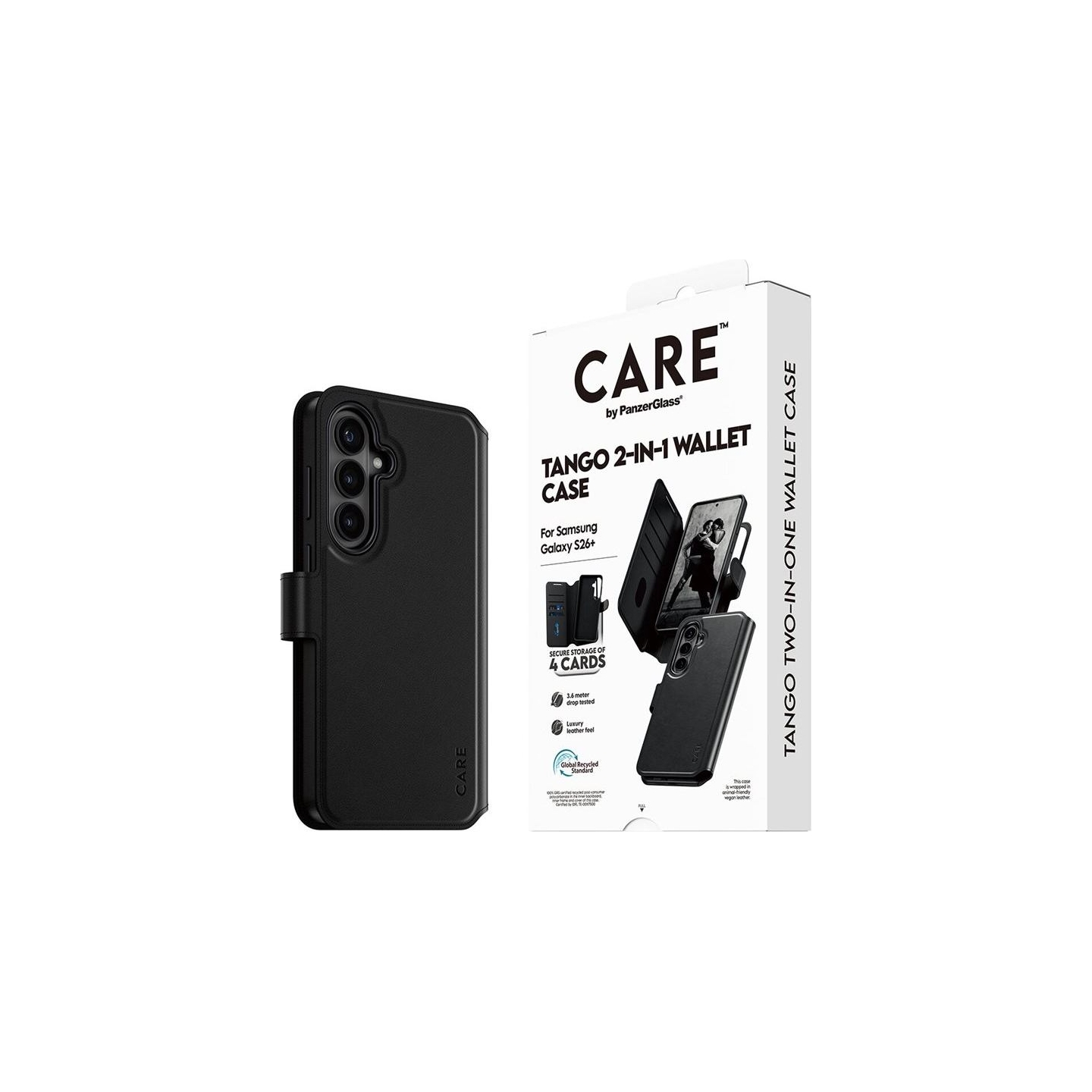 Panzerglass CARE by PanzerGlass Tango 2-in-1 Wallet Case w. Qi Samsung New Galaxy S26 Plus | PanzerGlass