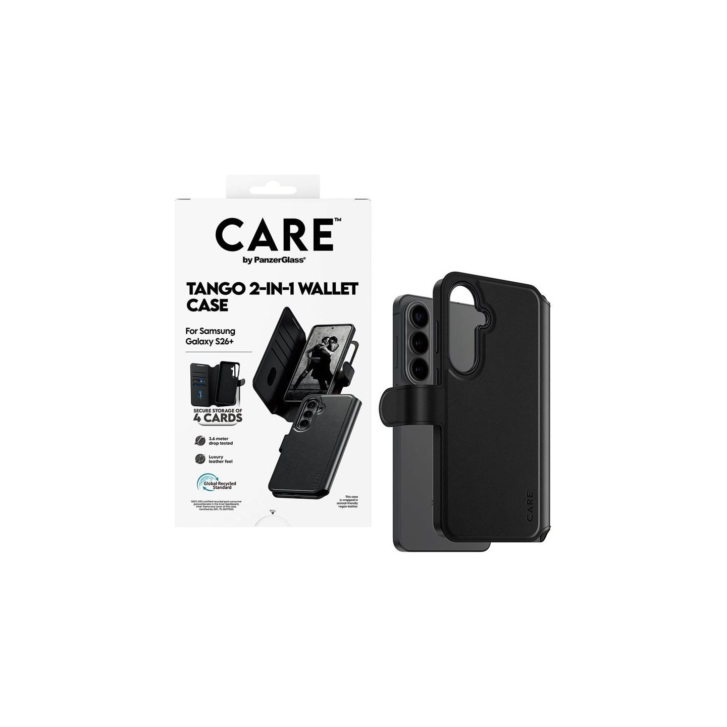 Panzerglass CARE by PanzerGlass Tango 2-in-1 Wallet Case w. Qi Samsung New Galaxy S26 Plus | PanzerGlass