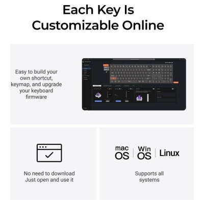 Keychron KEYBOARD WRL Q6 HE RGB/SHELL WHITE Q6H-P1 KEYCHRON