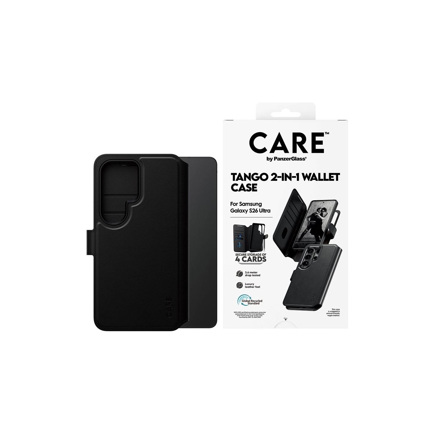 Panzerglass CARE by PanzerGlass Tango 2-in-1 Wallet Case w. Qi Samsung New Galaxy S26 Ultra | PanzerGlass