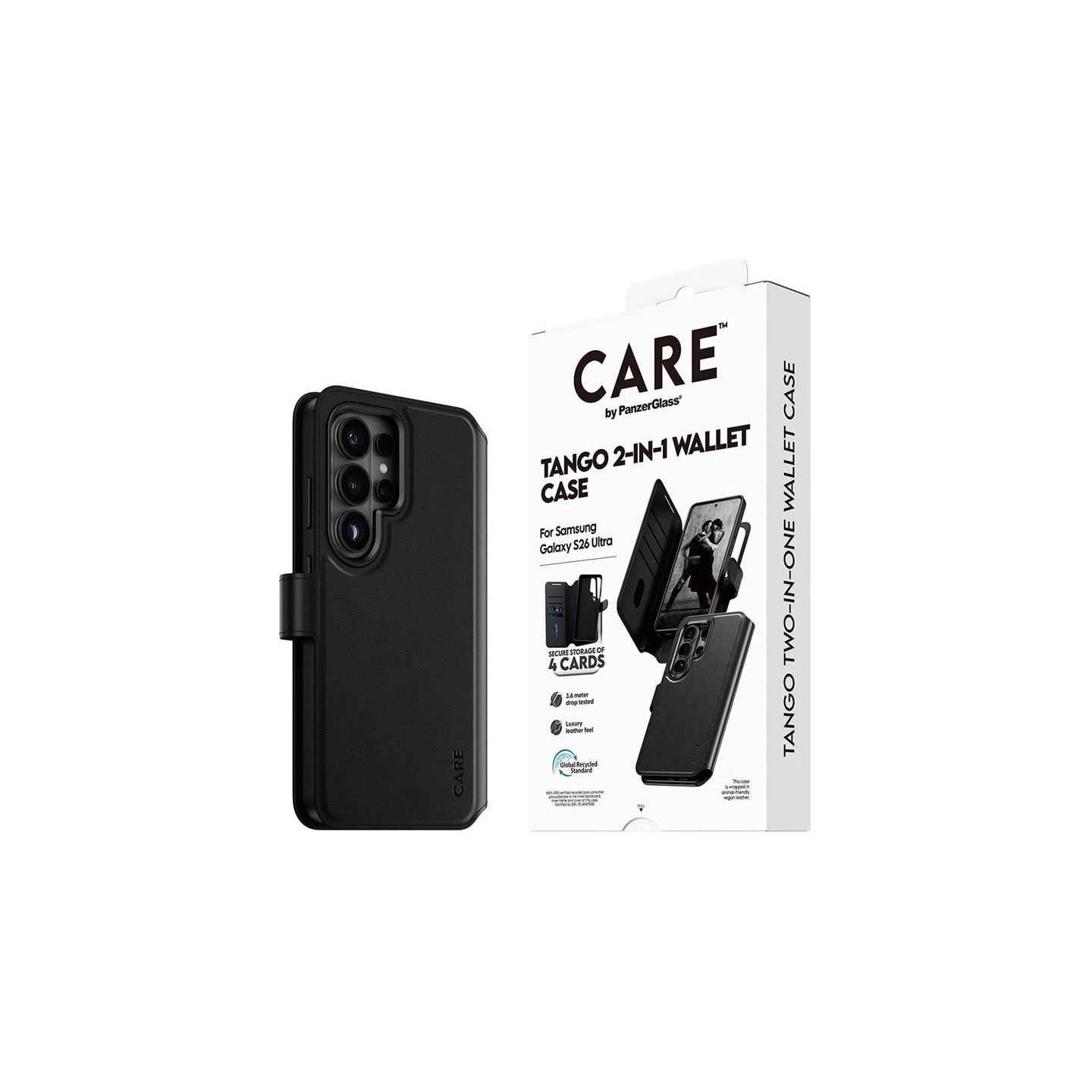 Panzerglass CARE by PanzerGlass Tango 2-in-1 Wallet Case w. Qi Samsung New Galaxy S26 Ultra | PanzerGlass