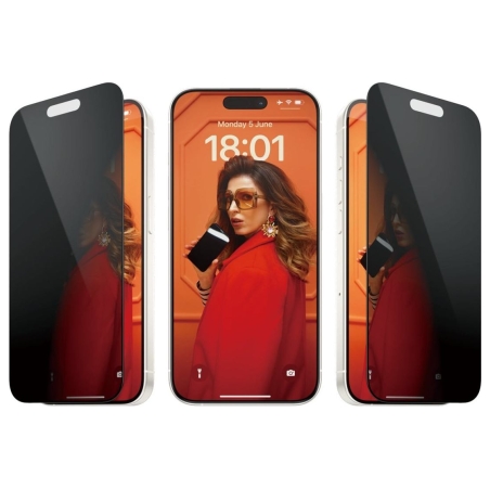 Panzerglass | Screen protector | Apple | iPhone 15 Pro | Glass | Black | Ultra-Wide Fit w. EasyAligner