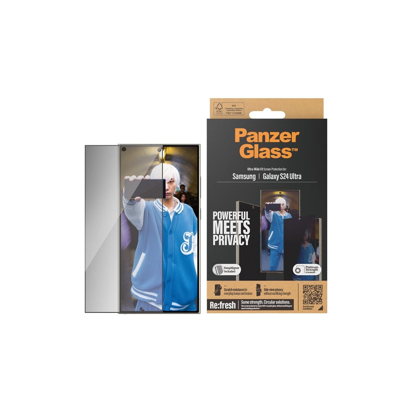 Panzerglass Privacy Screen Protector Samsung Galaxy S 2024 Ultra | Ultra-Wide Fit wA | PanzerGlass