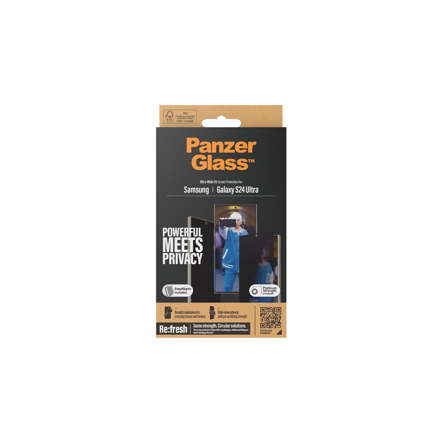 Panzerglass Privacy Screen Protector Samsung Galaxy S 2024 Ultra | Ultra-Wide Fit wA | PanzerGlass