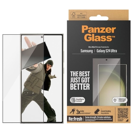 Panzerglass Screen Protector Samsung Galaxy S 2024 Ultra | Ultra-Wide Fit wA | PanzerGlass
