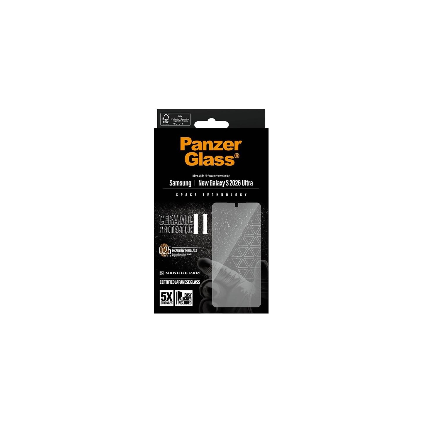 Panzerglass Ceramic Screen Protector Samsung New Galaxy S26 Ultra | Ultra-Wide Fit w. EasyAligner | PanzerGlass