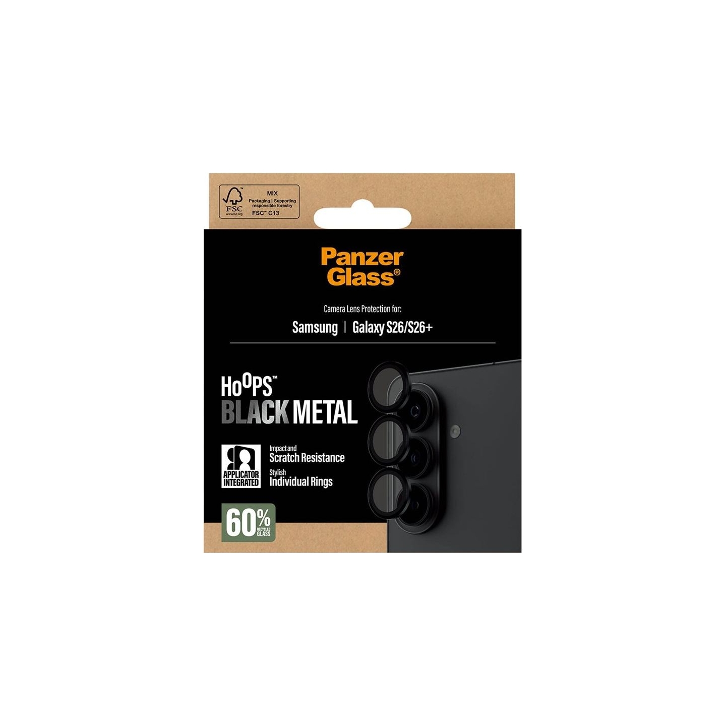 Panzerglass Hoops Camera Lens Protector Black Samsung New Galaxy S26 | S26 Plus | PanzerGlass