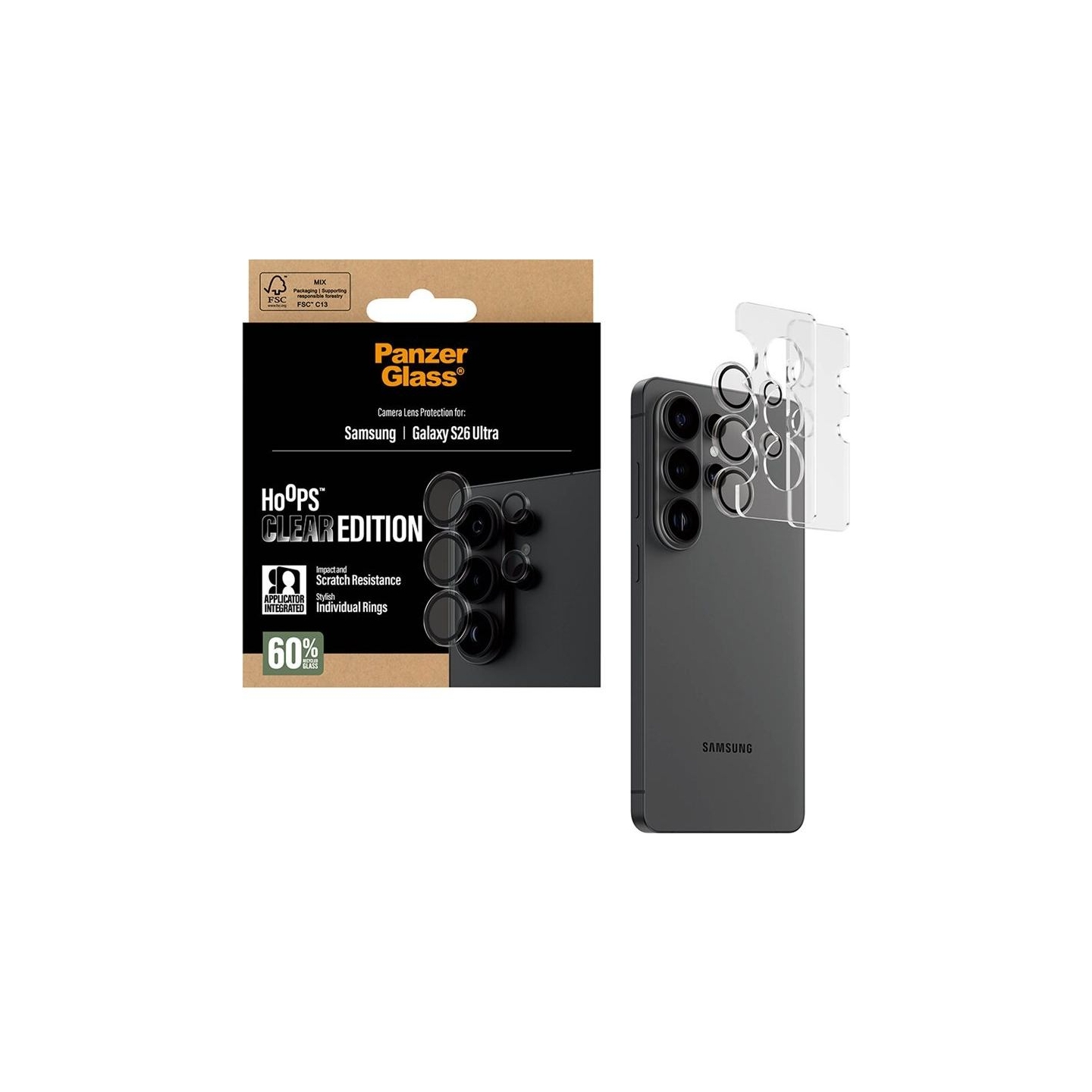 Panzerglass Hoops Camera Lens Protector Transparent Samsung New Galaxy S26 Ultra | PanzerGlass