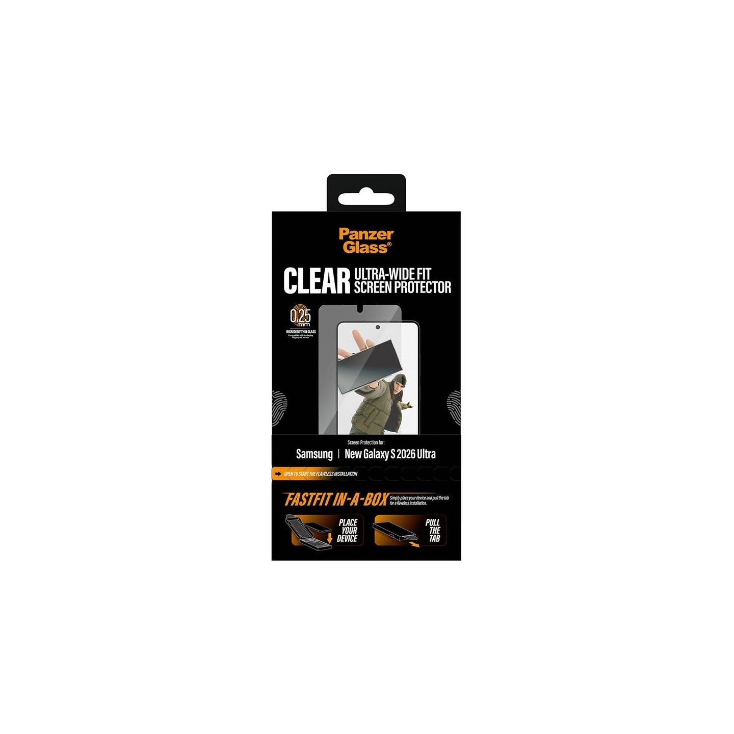 Panzerglass Screen Protector Samsung New Galaxy S26 Ultra | Ultra-Wide Fit w. FASTFIT IN-A-BOX | PanzerGlass