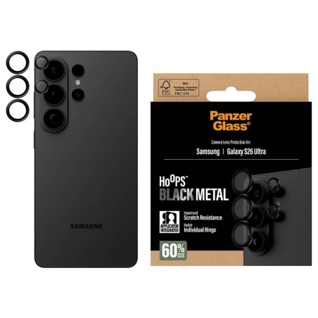Panzerglass Hoops Camera Lens Protector Black Samsung New Galaxy S26 Ultra | PanzerGlass