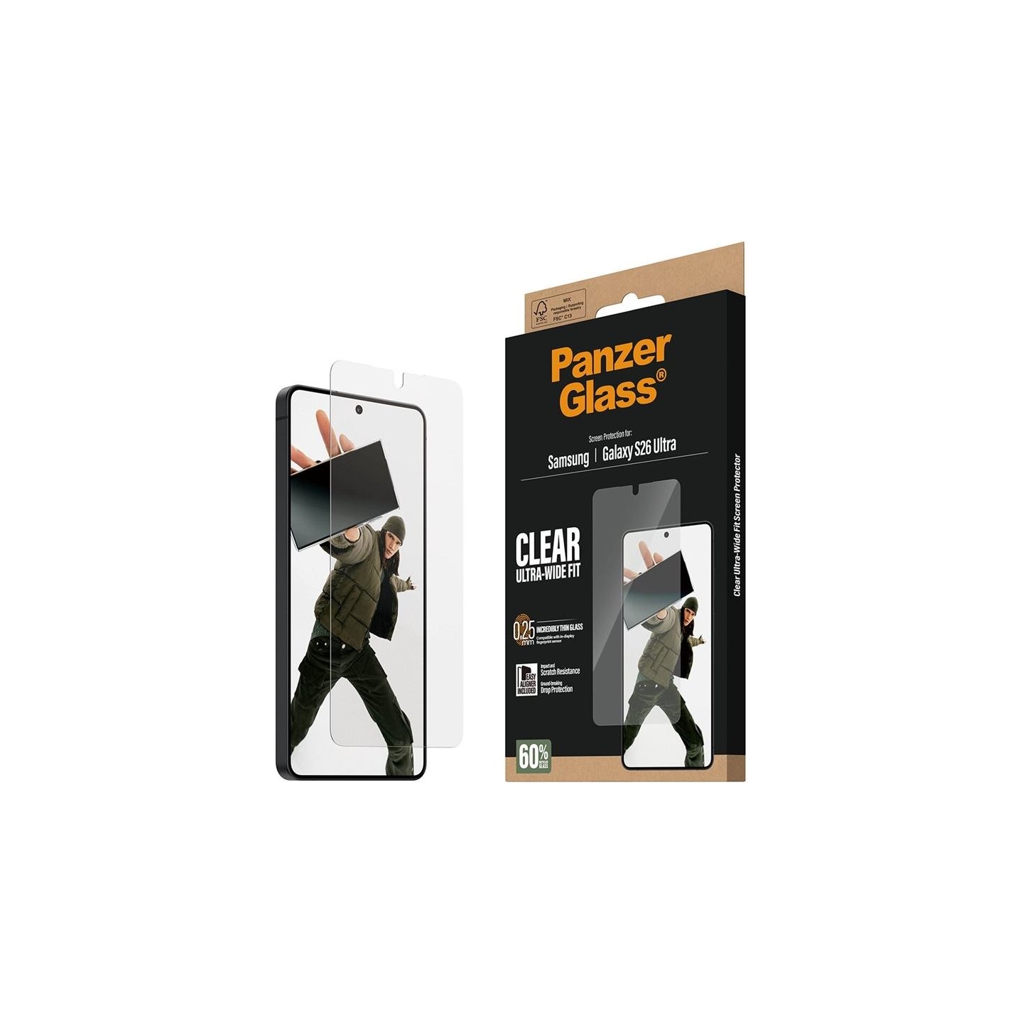 Panzerglass Screen Protector Samsung New Galaxy S26 Ultra | Ultra-Wide Fit w. EasyAligner | PanzerGlass