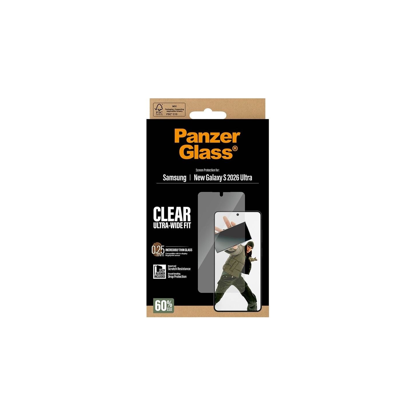 Panzerglass Screen Protector Samsung New Galaxy S26 Ultra | Ultra-Wide Fit w. EasyAligner | PanzerGlass