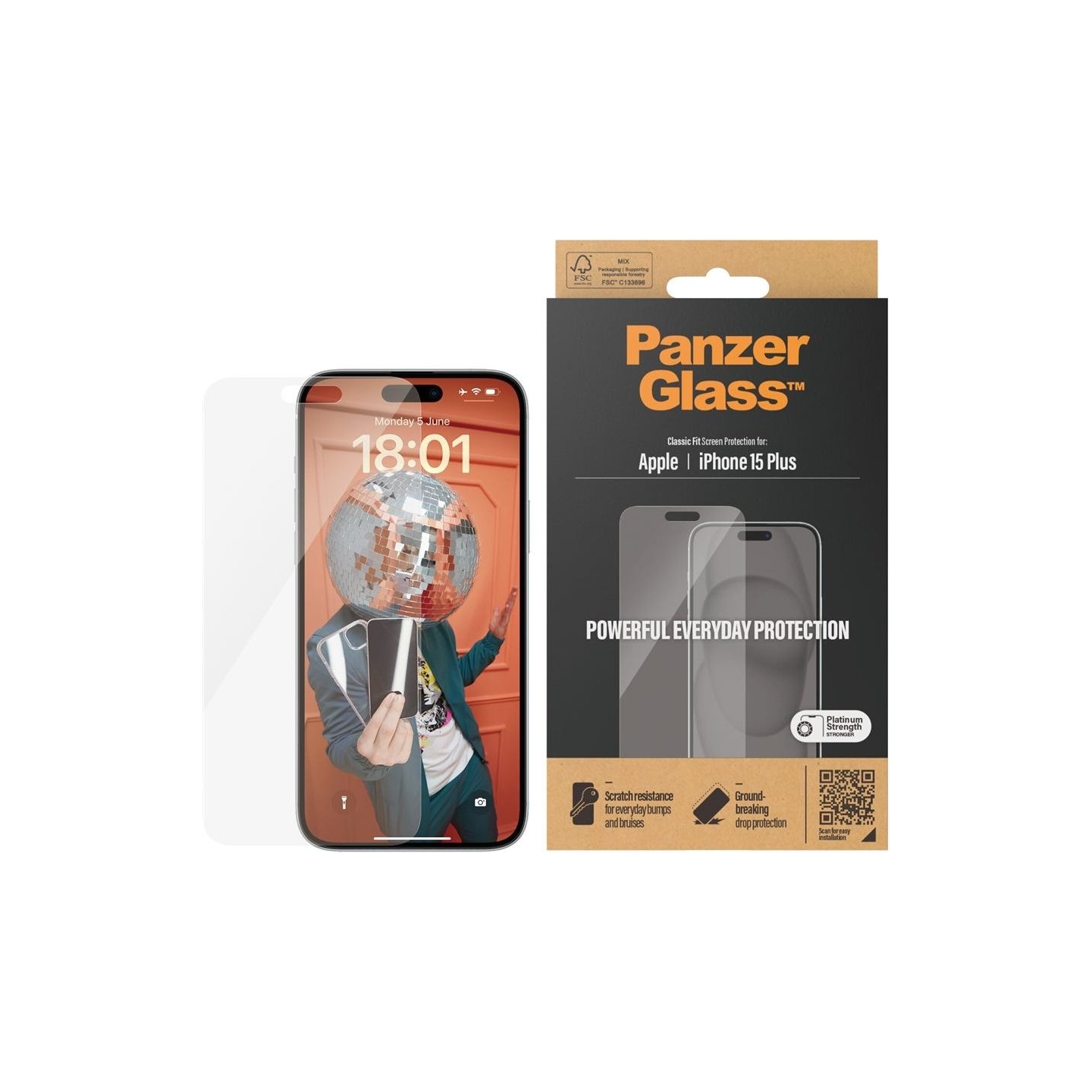 Panzerglass | Screen protector | Apple | IPhone 15 Plus | Glass | Transparent