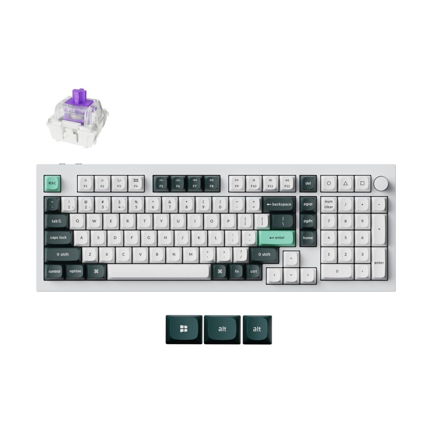 Keychron KEYBOARD WRL Q5 HE RGB/SHELL WHITE Q5H-P1 KEYCHRON