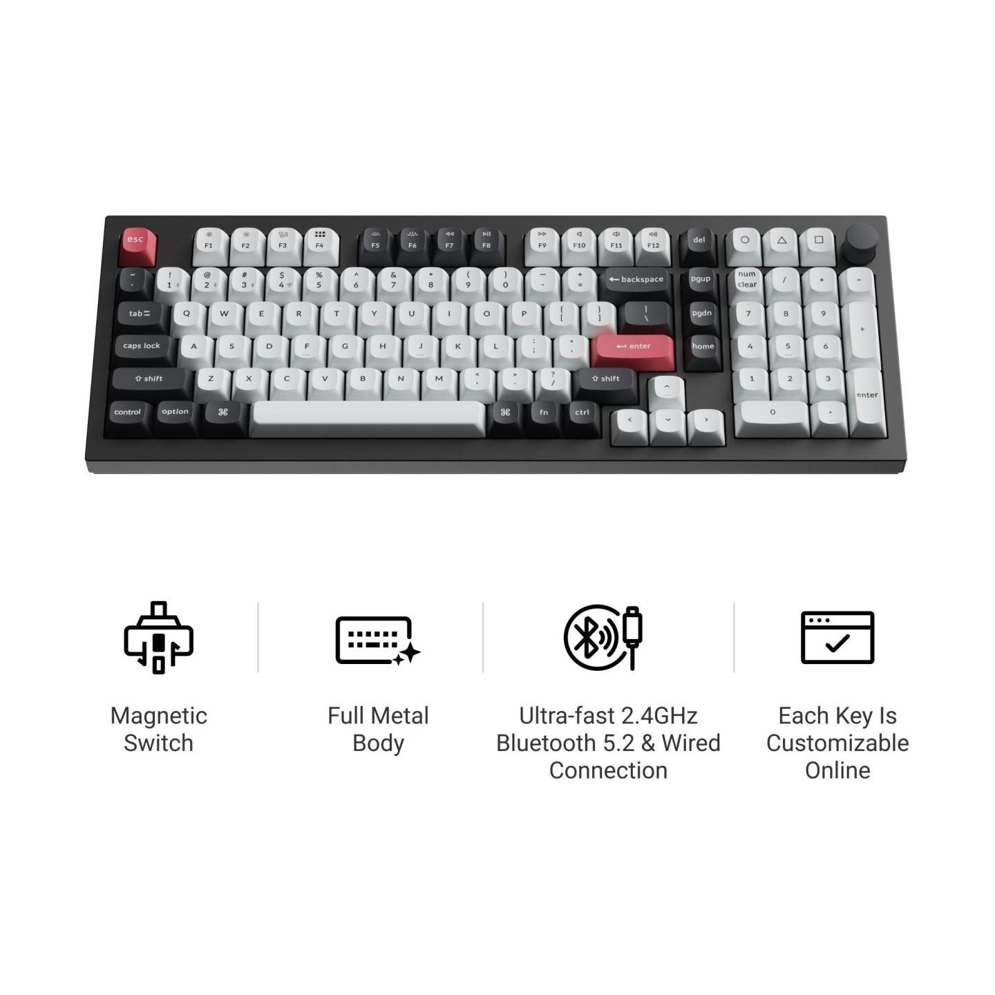 Keychron KEYBOARD WRL Q5 HE RGB/SHELL WHITE Q5H-P1 KEYCHRON