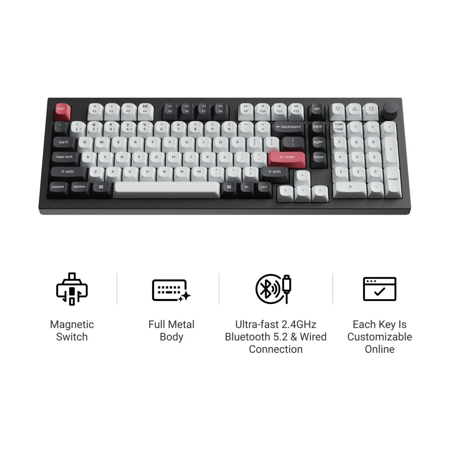 Keychron KEYBOARD WRL Q5 HE RGB/SHELL WHITE Q5H-P1 KEYCHRON