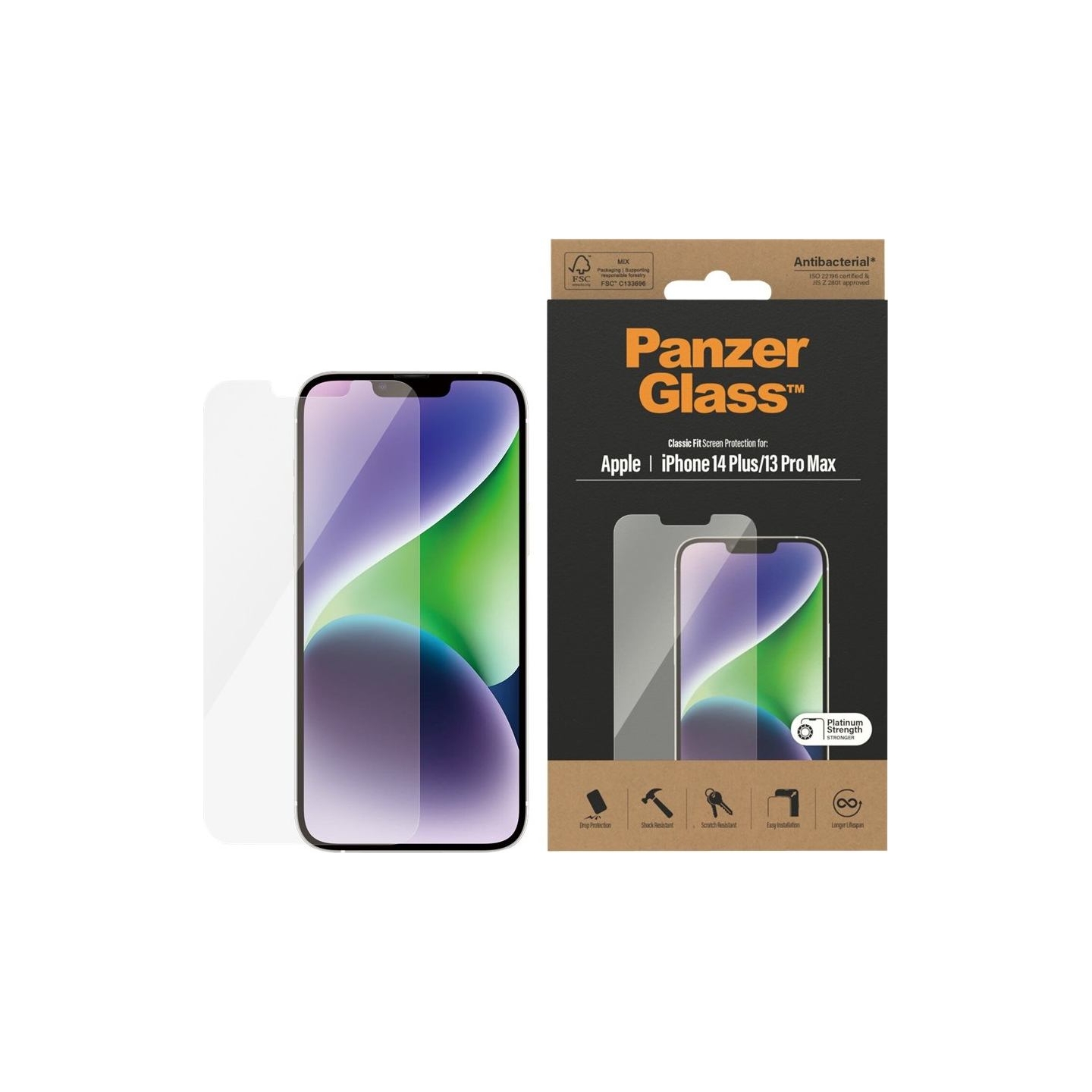 Panzerglass | Screen protector | Apple | iPhone 14 Plus/13 Pro Max | Glass | Transparent | Classic Fit