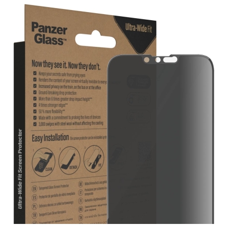 Panzerglass | Screen protector | Apple | iPhone 14 Plus/13 Pro Max | Glass | Black | Ultra-Wide Fit | Privacy