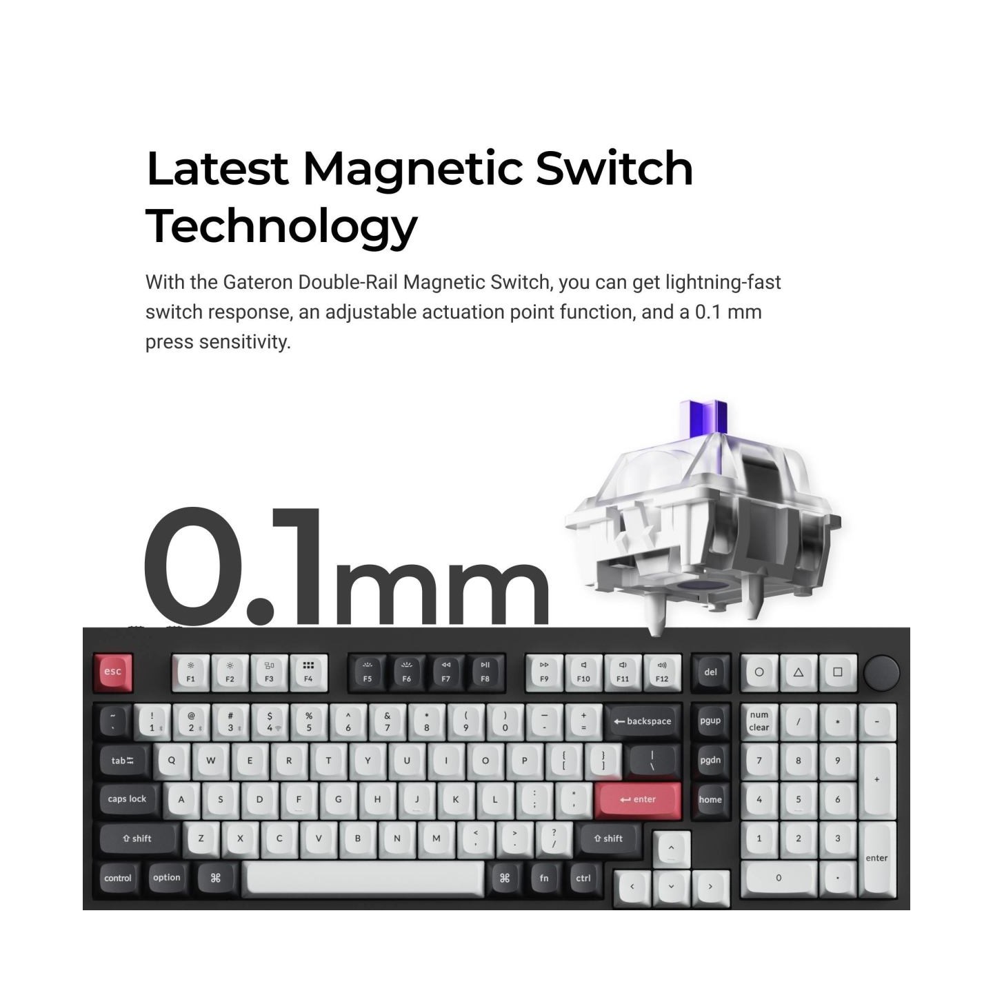 Keychron KEYBOARD WRL Q5 HE RGB/SHELL WHITE Q5H-P1 KEYCHRON