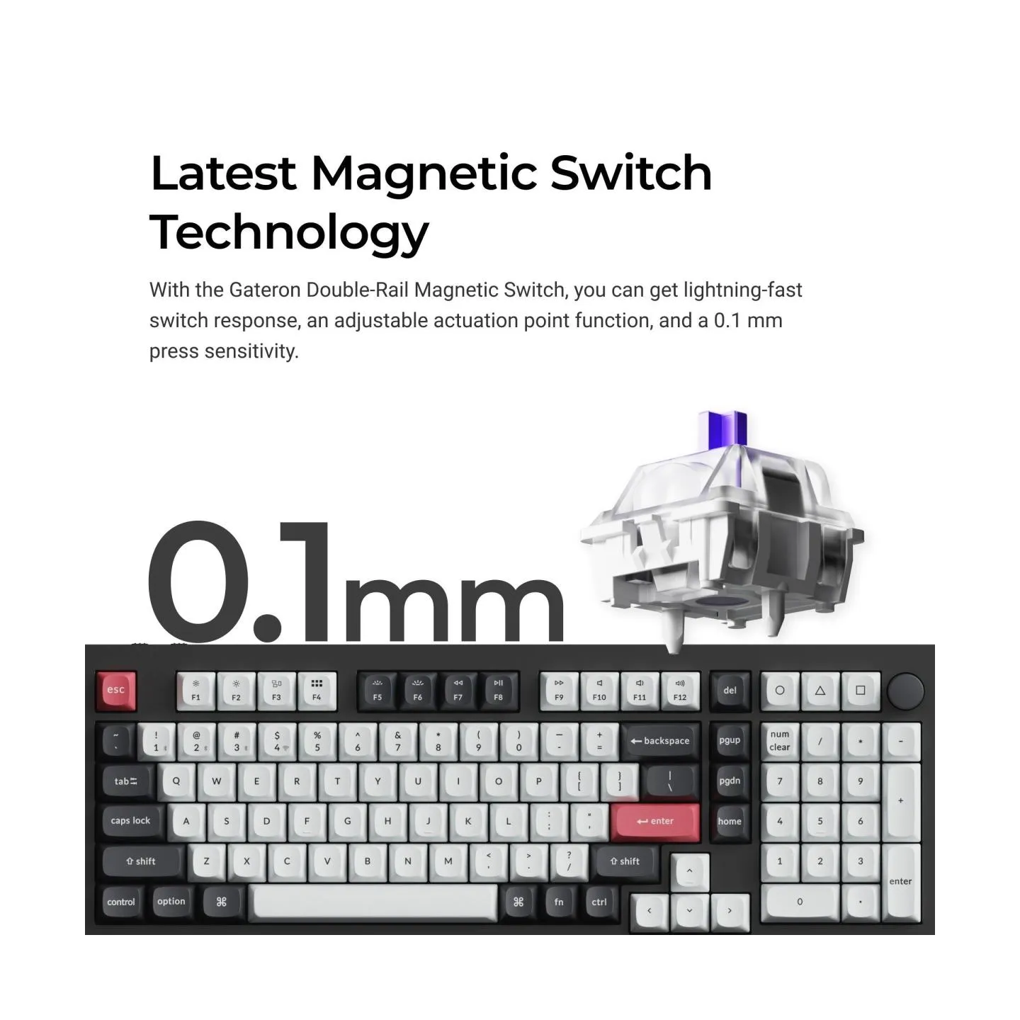 Keychron KEYBOARD WRL Q5 HE RGB/SHELL WHITE Q5H-P1 KEYCHRON