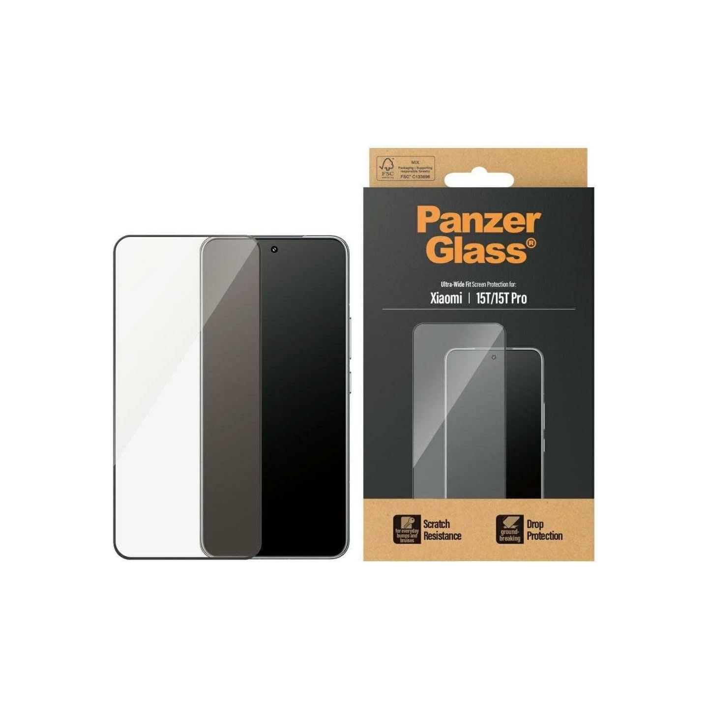 Panzerglass Screen protector | Xiaomi | 15T/15T Pro | Transparent | Ultra-Wide Fit