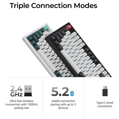 Keychron KEYBOARD WRL Q5 HE RGB/SHELL WHITE Q5H-P1 KEYCHRON